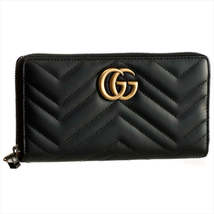 Gucci Long Wallet Calfskin Leather Black - £1,553.24 GBP
