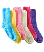 Tipi Toe Women&#39;s 6 Pack Cozy Warm Blue Violet Cream White Pink Fuchsia C... - $10.77+