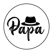 30 Papa Stickers Envelope Seals Labels 1.5&quot; Round Father&#39;s Day - £5.98 GBP