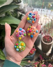 Funky and fun, colorful and playful clay earrings - £51.95 GBP