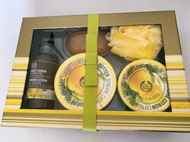 The Body Shop Sweet Lemon Set Body Butter Body Scrub Soap And Shower Gel - £77.44 GBP