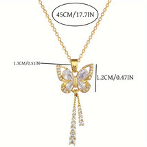 Elegant Butterfly Necklace  Perfect Gift for Girls  Women - £24.15 GBP