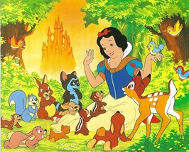 Walt Disney 8 X 10 Art Poster - 1997 Snow White&#39;s Forest Friends Picture - £7.93 GBP