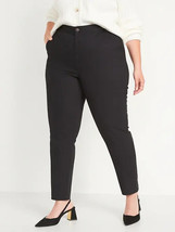 Old Navy Skinny Stretch Pants Womens 18 Tall Black Twill Cotton NEW - £19.37 GBP