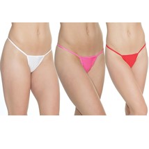 Angelique Coquette Women&#39;s G-String Panties- Low Rise Lycra Micro Thong G String - £21.85 GBP