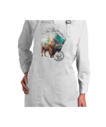 Western Buffalo Turquoise Yellowstone Cotton Kitchen Apron - One Size - $220.96 MXN