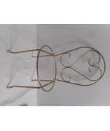 Metal Wire Heart Scrolled Ice Cream Style Plant Stand Large Doll Chair O... - $20.99