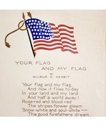 Your Flag And My Flag Poem Postcard 1916 Volland Embossed Patriotism PCBG7B - $56.16 CAD