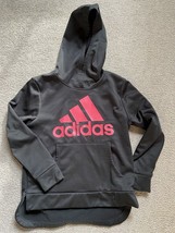 Girl’s Adidas Black And Pink Hoodie - Size Medium (M) 10/12 - £6.34 GBP