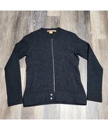 Kuna Women&#39;s Zip Cardigan Jacket Black White Size XS Alpaca Wool Peruvian - $1,287.18 MXN