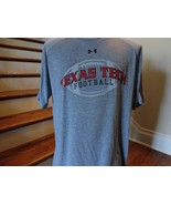 Blue Gray Texas Tech Red Raiders FOOTBALL Graphic NCAA Polyester Shirt A... - £17.82 GBP