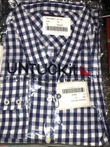 NWT UNTUCKit Womens SZ 18 Belleza Long Sleeve Gingham Check Cotton Shirt - £16.60 GBP