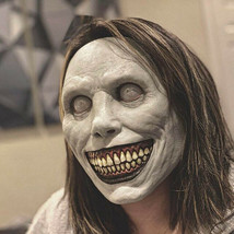 Creepy Horror Smiling Demon Halloween Face Mask Evil Zombie Cosplay Party Mask - £16.02 GBP