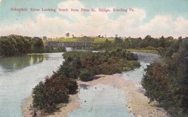 Schuylkill River Looking South Penn Bridge St Reading Pennsylvania Postc... - £4.77 GBP