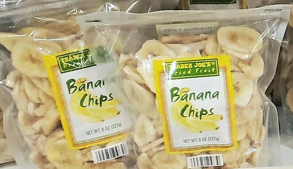 3 PACK TRADER JOE'S BANANA CHIPS  8 OZ EACH - $20.79