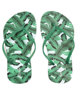Old Navy Palm Tree Flip Flops Womens Size 8 Summer Sandals Shoes Tropica... - £9.51 GBP