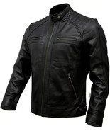 Stylish Jacket New Elegant Men&#39;s Genuine Lambskin Leather New Black Hand... - $2,344.69 MXN+
