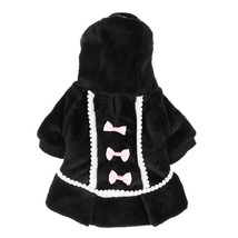 Rm dog clothes princess dog hooded coat pet flannel bowknot dress hoodie skirt girl dog thumb200