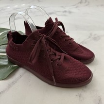 Suavs The Zliker Knit Sneakers Womens Size 9 Dark Red Wine Lace Up Stretch - £30.65 GBP