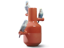 Lladro 01007846 Parrot Parade Vase Coral New - £1,192.22 GBP