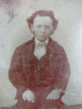 Antique Tintype Photo Picture Portrait Old Tin Type Midget Dwarf Little Person - £87.76 GBP