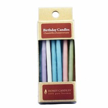 Honey Candle Co. Party Beeswax Candles 3&quot; Birthday Candles, Pastel 20 count - £8.35 GBP