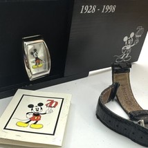 Disney MICKEY MOUSE WATCH MICKEY&#39;S 70th Birthday Triangle Box LE Broken ... - $32.71