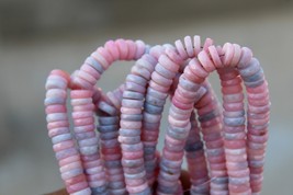 Natural 8 inch faceted multi opal heishi beads coins gemstone beads, 7--8 mm, wh - $52.59