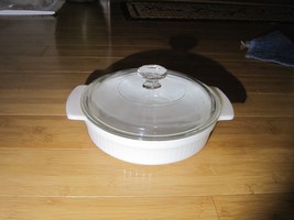 LiD (ONLY) FITS VINTAGE 1 Q FIRE KING #1429 MILK GLASS ROUND CASSEROLE W... - £18.92 GBP