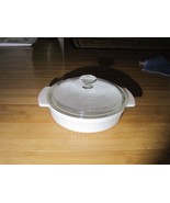 LiD (ONLY) FITS VINTAGE 1 Q FIRE KING #1429 MILK GLASS ROUND CASSEROLE W... - £19.03 GBP