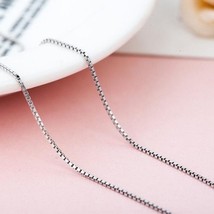 L pure 925 sterling silver chain necklace women girls ladies box snake rope cross chain thumb200