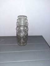 Vintage 1980 Planters Mr Peanut Glass Collectible Star Design Canister J... - $12.00