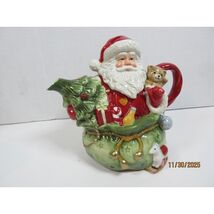 Charming Santa Claus Christmas Teapot with Teddy Bear and Toys Gift Bag ... - €13,89 EUR