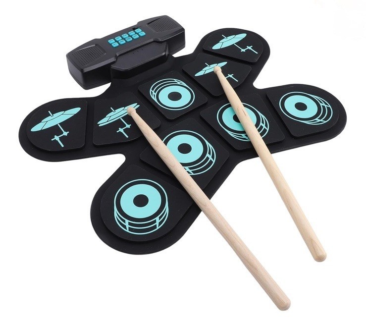 Electronic Drum Set Portable Foldable Built In Dual Stereo Speakers 9 Key Dr CHU Item image 3