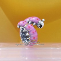 Spring Release 925 Sterling Silver Cute Curled Caterpillar Charm With Enamel - £13.23 GBP