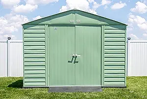 Arrow Sheds 10&#39; x 14&#39; Outdoor Steel Storage Shed, Green - $1,853.99