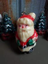 Lot Of 7 Vintage 1980s Christmas Candles Santa Claus Xmas Holiday Tree Village  - £13.82 GBP