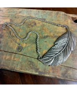 EL Erica Lyons leaf design necklace faux rhinestones 17 inch - £27.52 GBP