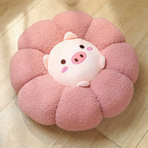 Pumpkin-shaped Flower Plush Cushion Stuffed Sofa Floor Mat Lovely Pig Dinosaur R - £22.74 GBP