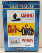 Fargo The Full Monty Raising Arizona 3 Disc DVD Thriller Comedy Drama Films NEW - £10.04 GBP
