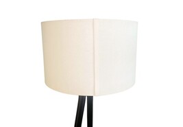 Mid Century Modern Tripod Floor Lamp Black Brass 61" Tall w Shade MCM image 9