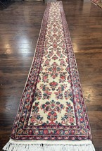 Sarouk Runner Rug 2.4 x 21 ft Handmade Wool Floral Runner - £2,871.19 GBP