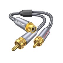 Rca Y Splitter Rca/Phono Splitter Cable 1 Female To 2 Male Gold-Plated P... - £28.24 GBP