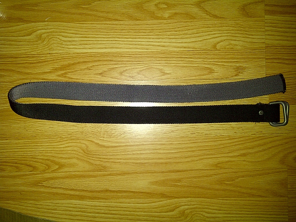  Gap Black Gray Canvas Casual Cotton Polyester Webbed Metal Belt 46 XXL 2xl 2x - $19.99