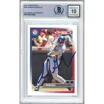 Adrian Gonzalez Signed 2005 Topps Total #249 Texas Rangers Card BGS Auto 10 Slab - £119.89 GBP