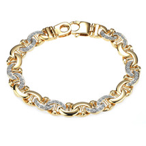 1.50 KT Uomo Marinaio Collegamento Diamante Bracciale 14k Oro Giallo 52.8 G - £13,724.24 GBP