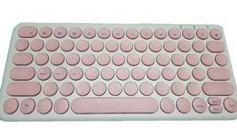 inote Korean English Bluetooth Slim Keyboard Wireless Compact Mini (Pink) image 7