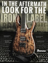 Ibanez Iron Label RGA Series 6-String guitar advertisement 2017 ad print - £3.32 GBP