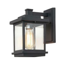 Brand New LNC Square 1-Light Black Outdoor Wall Lantern Sconce  - £35.52 GBP
