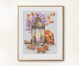 Candlelight cross stitch gingerbread cookies pattern pdf - Lilac bouquet... - £5.48 GBP